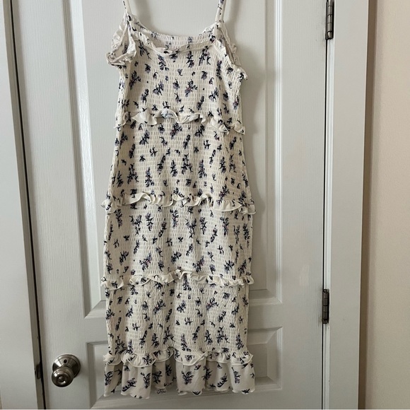 White Floral Tank Top Dress - Picture 4 of 6
